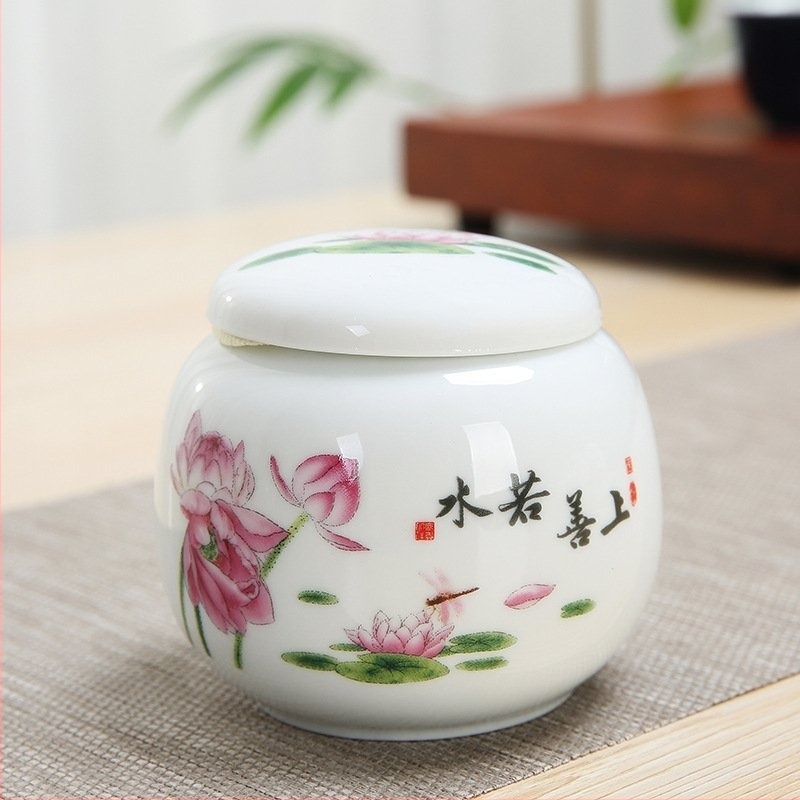 Borcan ceramic sigilat pentru cosmetice, destinat cremelor, pudrelor și rujului — finisaj glazură mată, personalizare cu logo