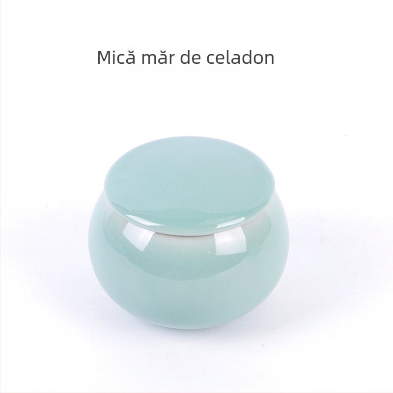 Canistră de ceai ceramică cu glazură Celadon, sigilată pentru depozitare, brand Yiyun, ambalaj cadou