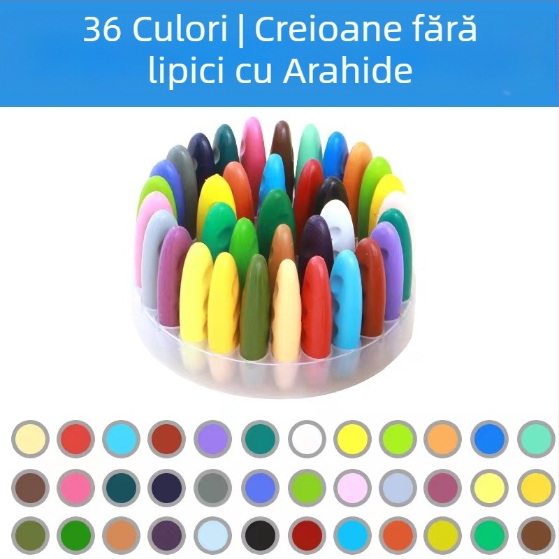 Creion de arahidă pentru pictură pentru copii, corp din plastic, lavabil, 250 g, logo imprimat