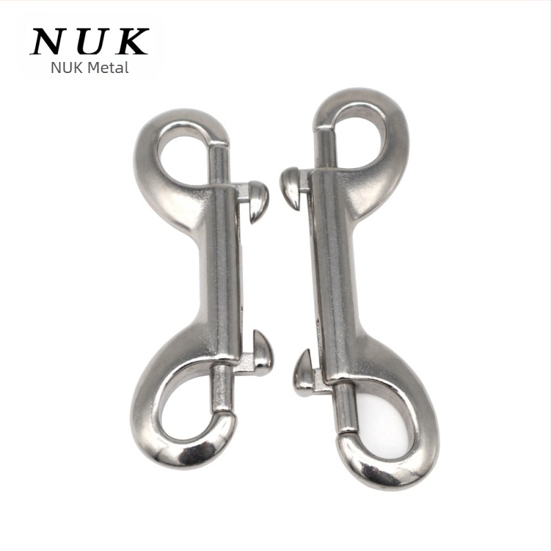 Cârlig cu arc dublu din oțel inoxidabil 316, tip B, pentru scufundări, eliberare rapidă, sarcină maximă 1.2