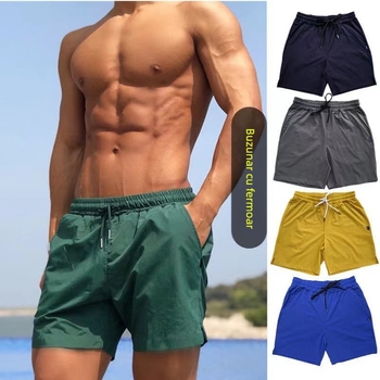 Șorturi sport pentru bărbați, vară, pentru alergare și baschet, uscare rapidă, țesătură Lycra, 95% poliester, talie medie