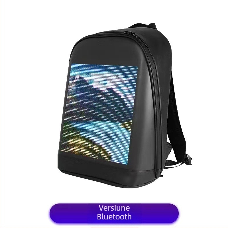 Rucsac LED pentru publicitate cu ecran 64x64, 4096 pixeli, 256 niveluri de gri, ecran 240x240 mm, modul 256x256 mm