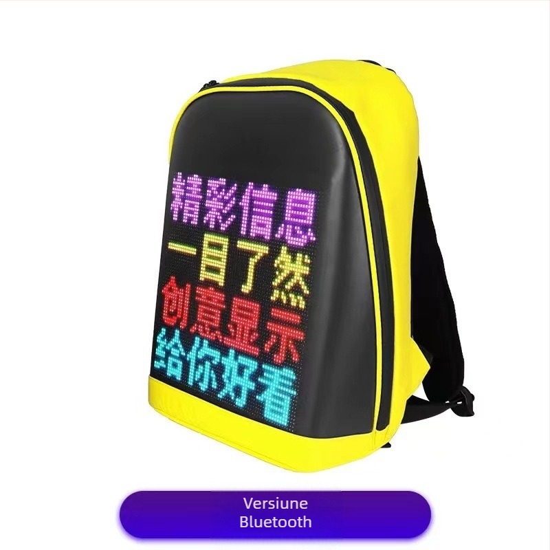 Rucsac LED pentru publicitate cu ecran 64x64, 4096 pixeli, 256 niveluri de gri, ecran 240x240 mm, modul 256x256 mm