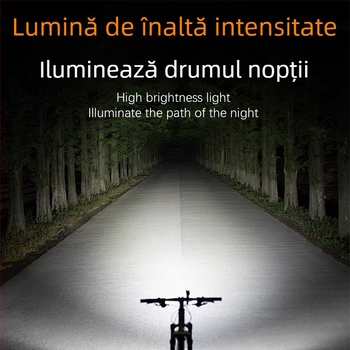 Far frontal pentru bicicletă pentru plimbări nocturne, reîncărcabil, impermeabil, pentru mountain bike (reîncărcabil, impermeabil, plimbări nocturne, mountain bike)