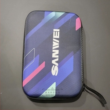 Geantă 3D rigidă pentru rachetă de ping-pong, husă dreptunghiulară cu carcasă, potrivită pentru tenis de masă și badminton, material Oxford, brand Three-dimensional sanwei