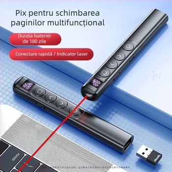Pix PPT pentru schimbarea paginilor cu laser, reîncărcabil, corp ABS, compatibil universal, logo imprimat