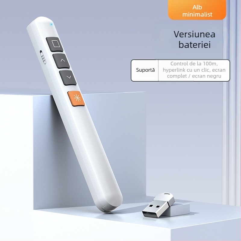 Pix PPT pentru schimbarea paginilor cu laser, reîncărcabil, corp ABS, compatibil universal, logo imprimat