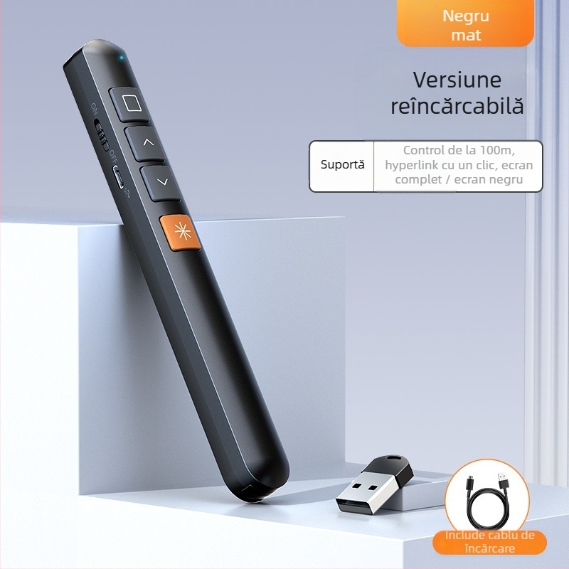 Pix PPT pentru schimbarea paginilor cu laser, reîncărcabil, corp ABS, compatibil universal, logo imprimat