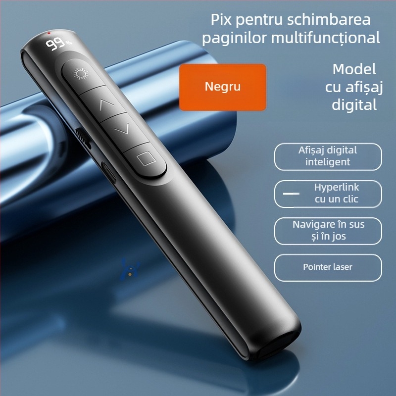 Pix PPT pentru schimbarea paginilor cu laser, reîncărcabil, corp ABS, compatibil universal, logo imprimat