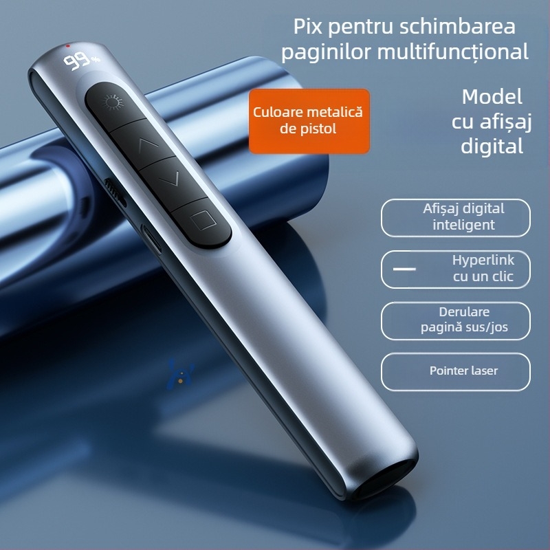 Pix PPT pentru schimbarea paginilor cu laser, reîncărcabil, corp ABS, compatibil universal, logo imprimat