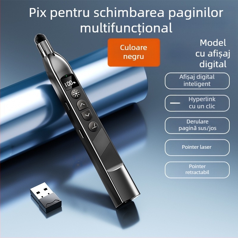 Pix PPT pentru schimbarea paginilor cu laser, reîncărcabil, corp ABS, compatibil universal, logo imprimat