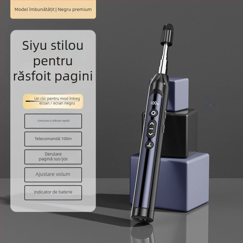 Pix PPT pentru schimbarea paginilor cu laser, reîncărcabil, corp ABS, compatibil universal, logo imprimat