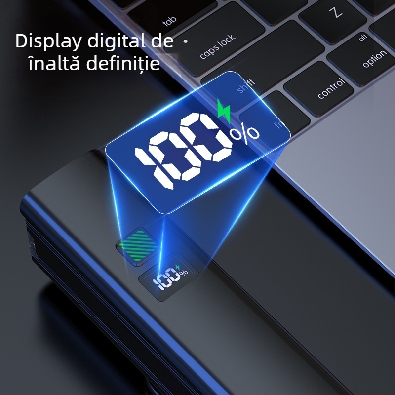 Lumină față pentru bicicletă pentru plimbări de noapte – LED 10W, baterie 3000–4500 mAh, alimentare pe baterie, autonomie până la 50 m, încărcător inclus