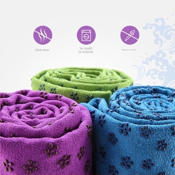 Prosop de yoga; Material: fibră fină; Grosime: 2 mm; Greutate: 520 g; Origine: Huizhou; Marcă: Yoga Cat