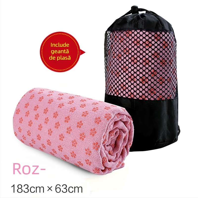 Prosop de yoga; Material: fibră fină; Grosime: 2 mm; Greutate: 520 g; Origine: Huizhou; Marcă: Yoga Cat