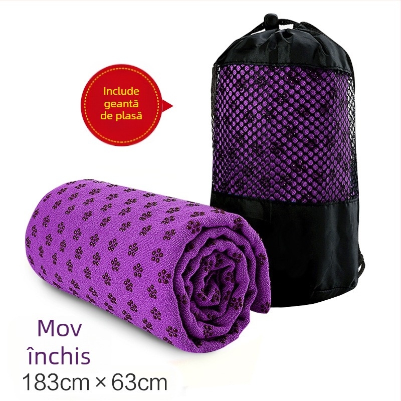 Prosop de yoga; Material: fibră fină; Grosime: 2 mm; Greutate: 520 g; Origine: Huizhou; Marcă: Yoga Cat