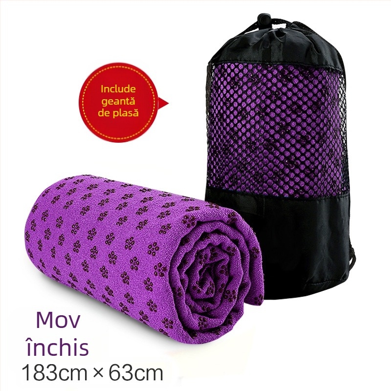 Prosop de yoga; Material: fibră fină; Grosime: 2 mm; Greutate: 520 g; Origine: Huizhou; Marcă: Yoga Cat