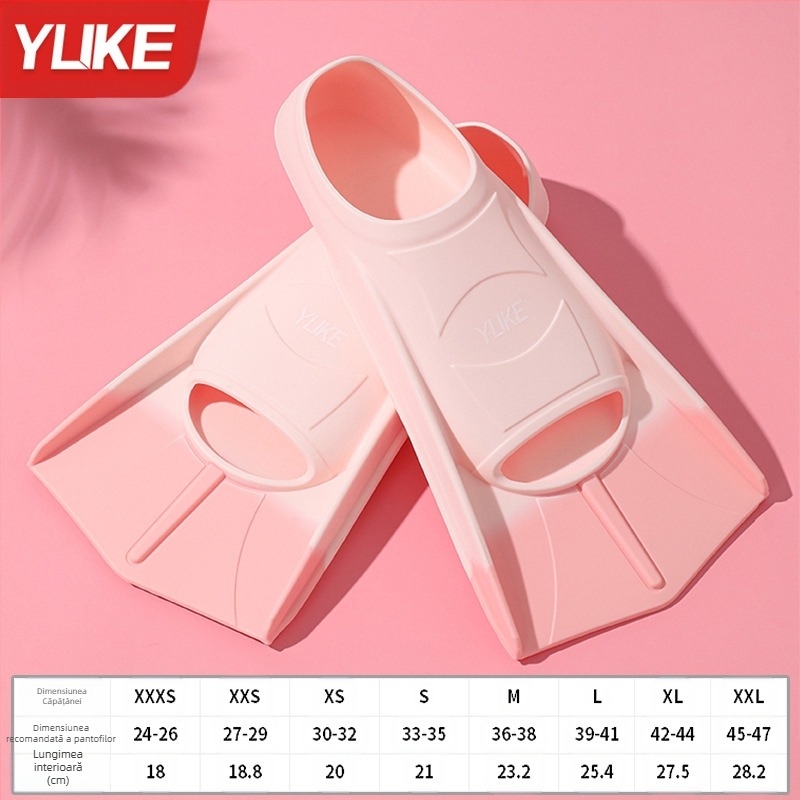 Pene de înot din silicon pentru adulți, de brand Yuke – pentru stil liber și antrenament la înotul la bras, fără personalizare