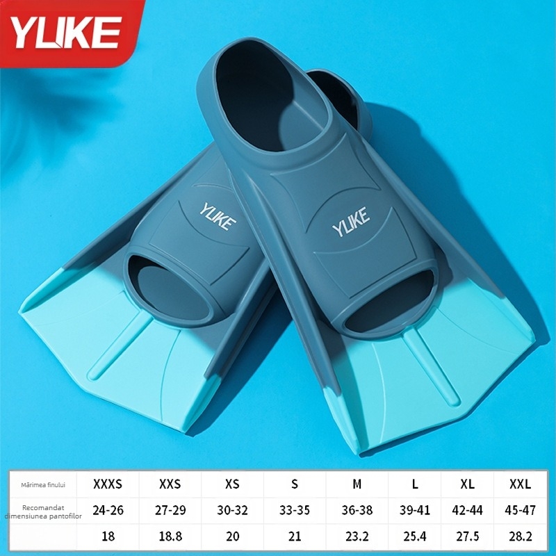 Pene de înot din silicon pentru adulți, de brand Yuke – pentru stil liber și antrenament la înotul la bras, fără personalizare