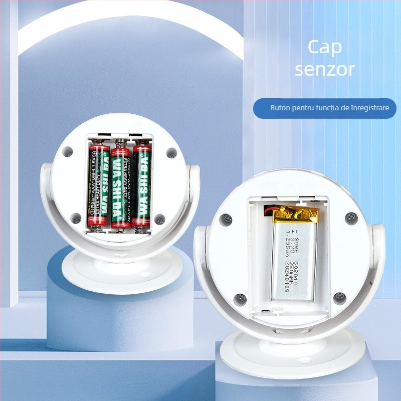 Sonerie de ușă inteligentă cu avertizare vocală, Hua ke, modelul 199, alimentare cu trei baterii uscate, 5V, sonerie cu inducție