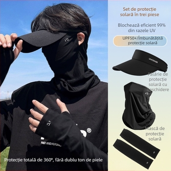 Set de măști faciale din silicon pentru protecție solară, pentru drumeții și ciclism — UV protecție, pentru adulți