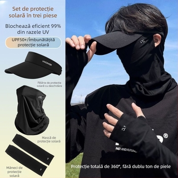 Set de măști faciale din silicon pentru protecție solară, pentru drumeții și ciclism — UV protecție, pentru adulți