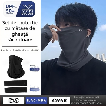 Set de măști faciale din silicon pentru protecție solară, pentru drumeții și ciclism — UV protecție, pentru adulți
