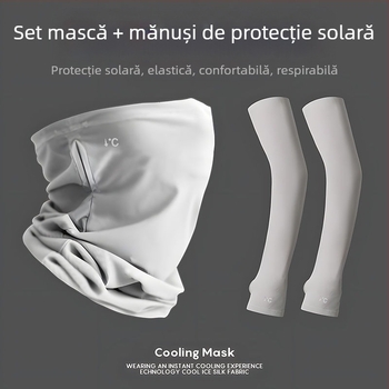 Set de măști faciale din silicon pentru protecție solară, pentru drumeții și ciclism — UV protecție, pentru adulți