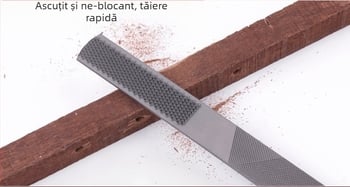 Fișier de tâmplă 4 în 1, din oțel, profil plat, model dublu, pentru tâmplărie