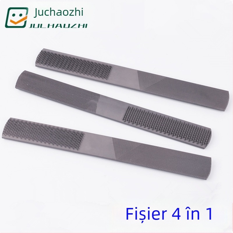 Fișier de tâmplă 4 în 1, din oțel, profil plat, model dublu, pentru tâmplărie