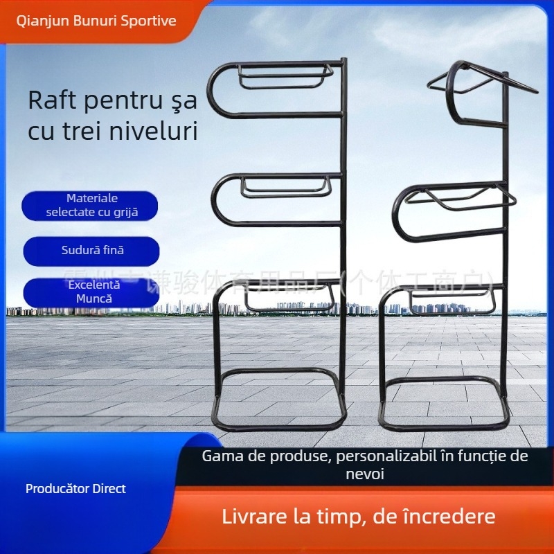 Suport pentru șa - trei niveluri, depozitare multiplă, unghi reglabil, pe podea