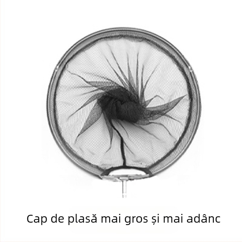 Tijă telescopică pentru plasă de pescuit din oțel inoxidabil cu articulație antiaderentă — set