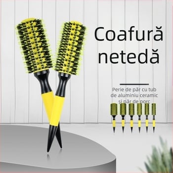 Pieptene pentru bucle, King Carpenter, ABS cu peri și fire de nylon, pentru uz general