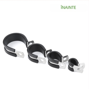 TFURTHER colier de țevi cu pernă de cauciuc, oțel inoxidabil 304, pentru fixarea țevilor