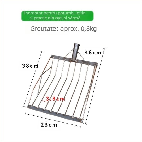 Set lopată de porumb și furculiță — cap din oțel cu conținut înalt de carbon, mâner din lemn, model BD-YM002, GRANPA