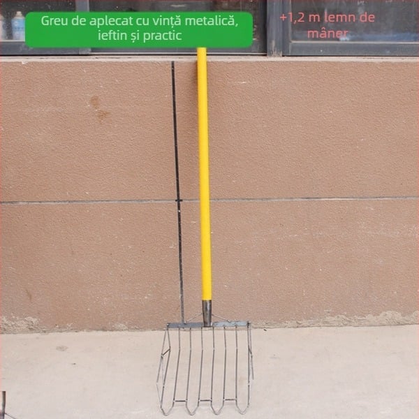 Set lopată de porumb și furculiță — cap din oțel cu conținut înalt de carbon, mâner din lemn, model BD-YM002, GRANPA