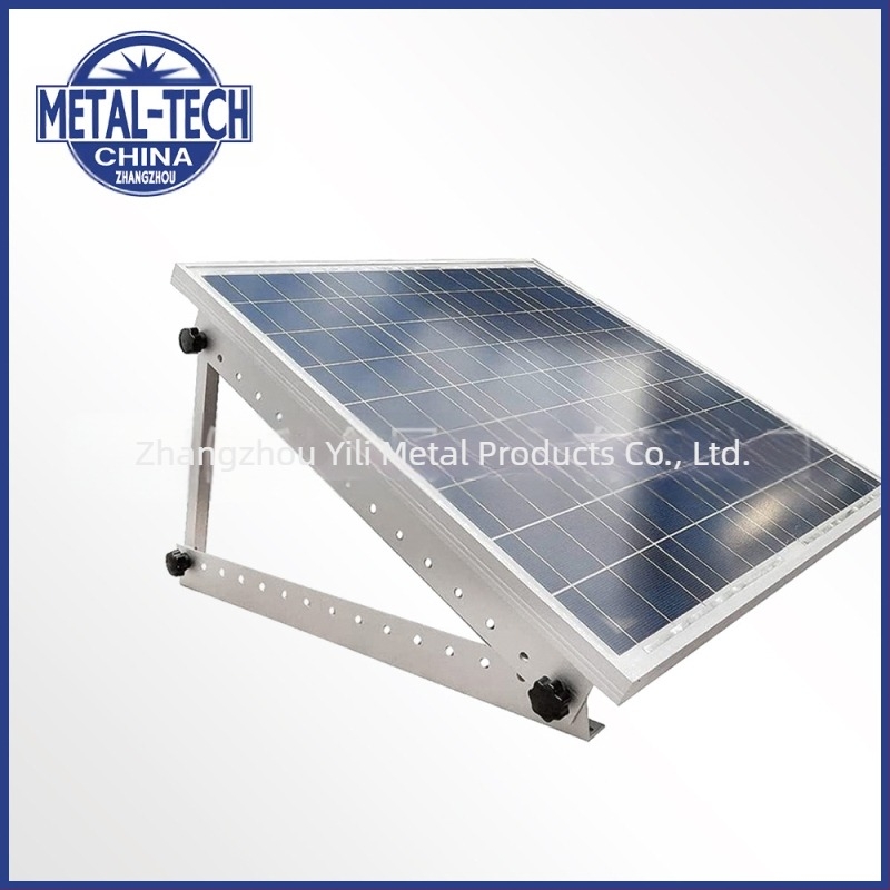 Suport cu trei picioare pentru acoperiș plat, suport solar pliabil PV modul, aliaj de aluminiu, model 008, greutate 500 g, finisaj oxidare, standard național