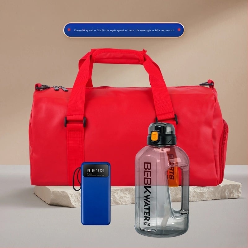 Wise Global set cadouri de afaceri din plastic cu stil minimalist modern — sticlă de apă și geantă pentru activități în aer liber