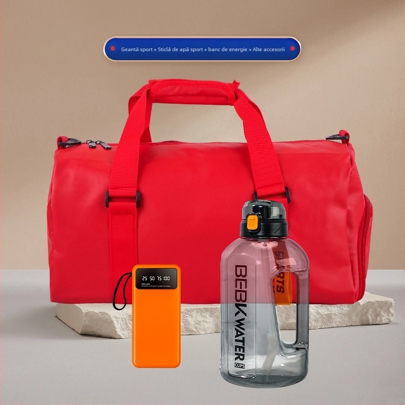 Wise Global set cadouri de afaceri din plastic cu stil minimalist modern — sticlă de apă și geantă pentru activități în aer liber