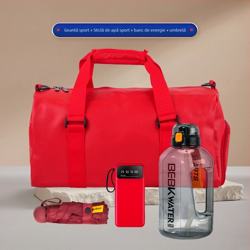 Wise Global set cadouri de afaceri din plastic cu stil minimalist modern — sticlă de apă și geantă pentru activități în aer liber