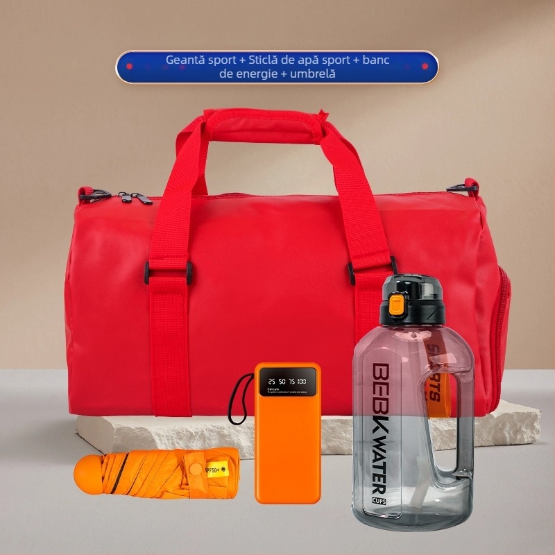 Wise Global set cadouri de afaceri din plastic cu stil minimalist modern — sticlă de apă și geantă pentru activități în aer liber