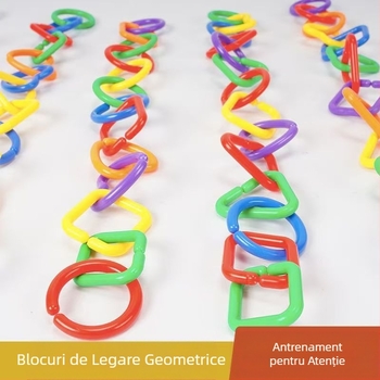 Colier din blocuri plastice pentru copii 4–6 ani; 38–50 piese; DIY gata