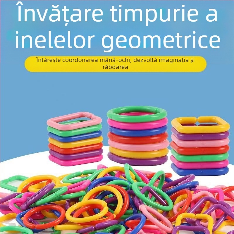 Colier din blocuri plastice pentru copii 4–6 ani; 38–50 piese; DIY gata