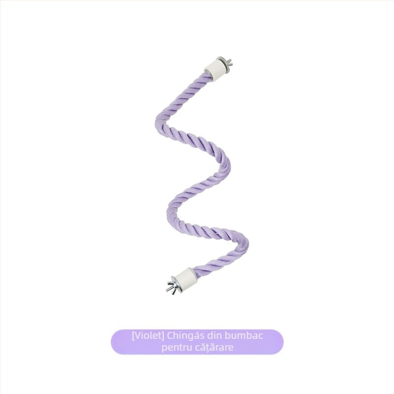 Coardă de balans pentru papagal - jucărie de cățărare din bumbac cu capete fixe, model Jt95661, pentru păsări, originea Shandong