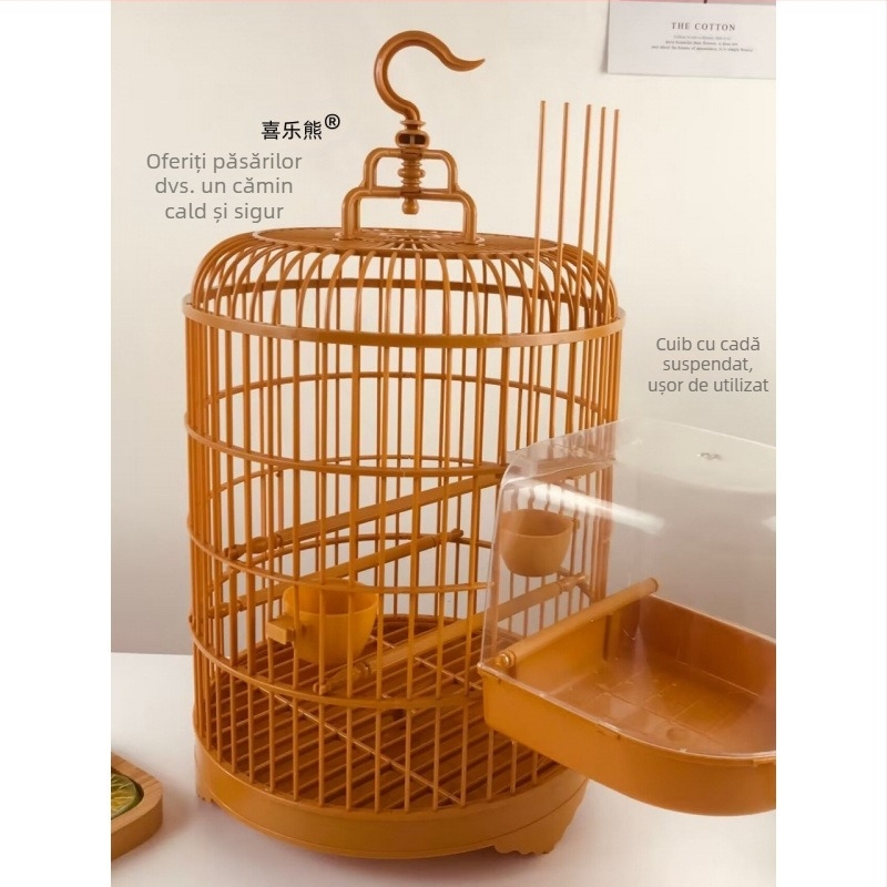 Cușcă rotundă pentru păsări – lux vintage (Brand Bear zhizhe; Material: Alt; Origine: Alt; Importat: Nu)