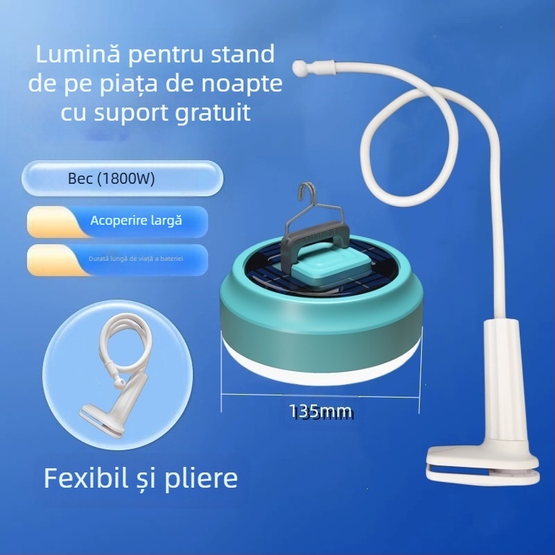 Lampa LED reîncărcabilă, alimentată prin USB, pentru standul pieței de noapte, cu suport și reglaj al luminozității