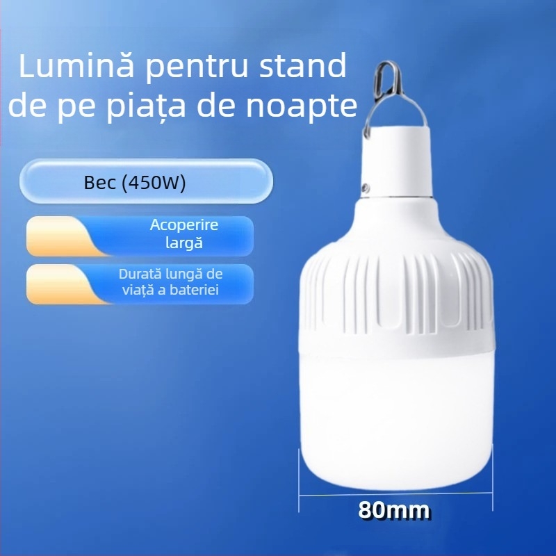 Lampa LED reîncărcabilă, alimentată prin USB, pentru standul pieței de noapte, cu suport și reglaj al luminozității