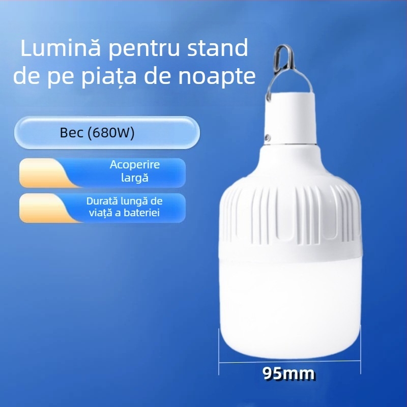 Lampa LED reîncărcabilă, alimentată prin USB, pentru standul pieței de noapte, cu suport și reglaj al luminozității