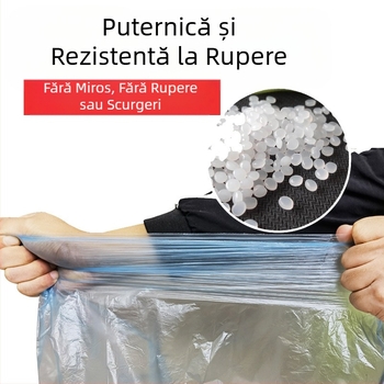 Pungi de gunoi negre, pe rol, pentru uz casnic, groase, colorate, de unică folosință