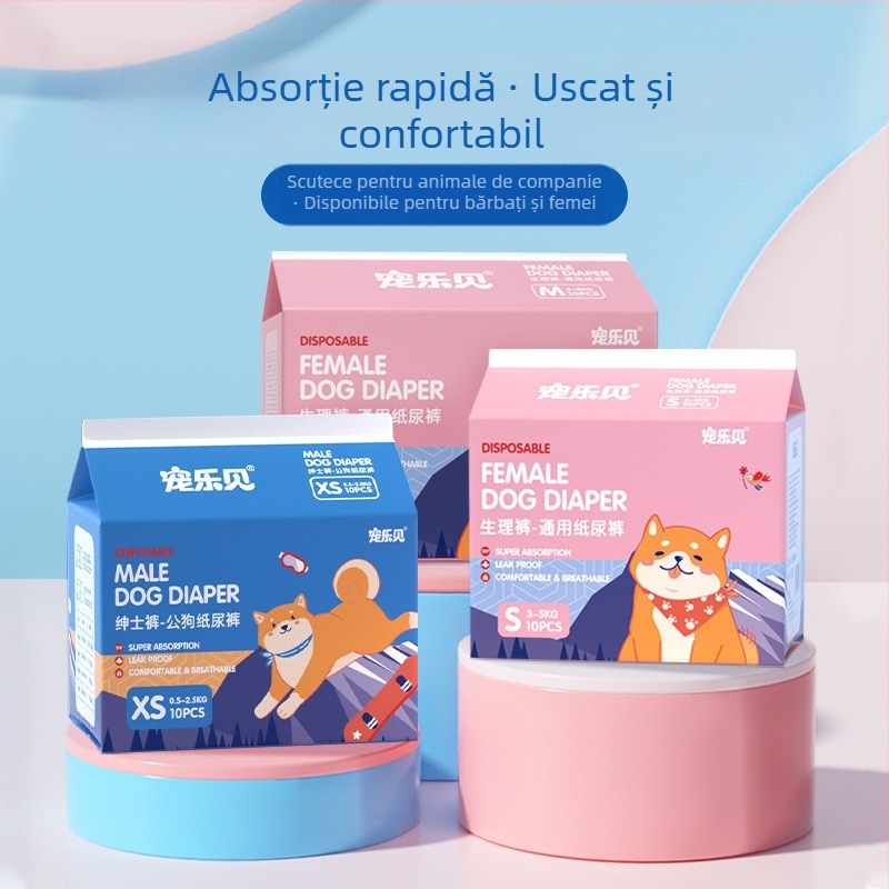 Scutece pentru câini, din bumbac, 10 bucăți, marcă Pleasure to see, utilizare generală